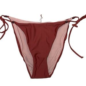 J. Crew Red Tie-Side Bikini Swim